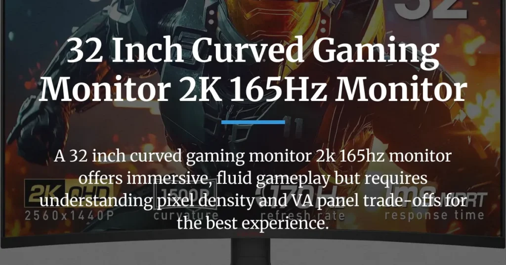 32 inch curved gaming monitor 2k 165hz monitor
