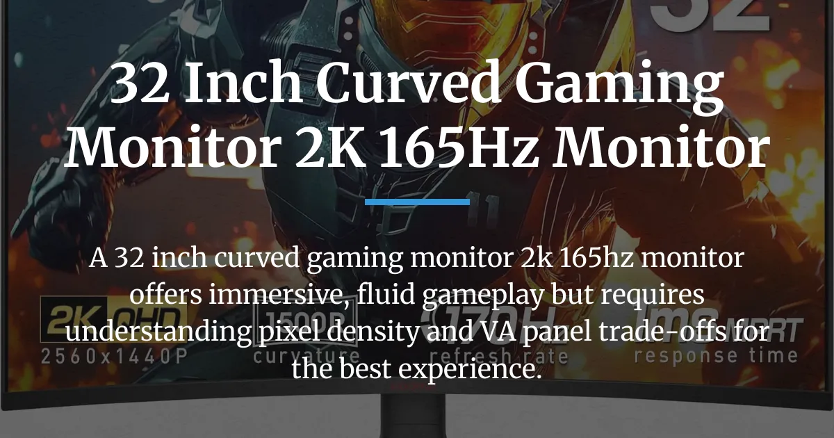 32 inch curved gaming monitor 2k 165hz monitor