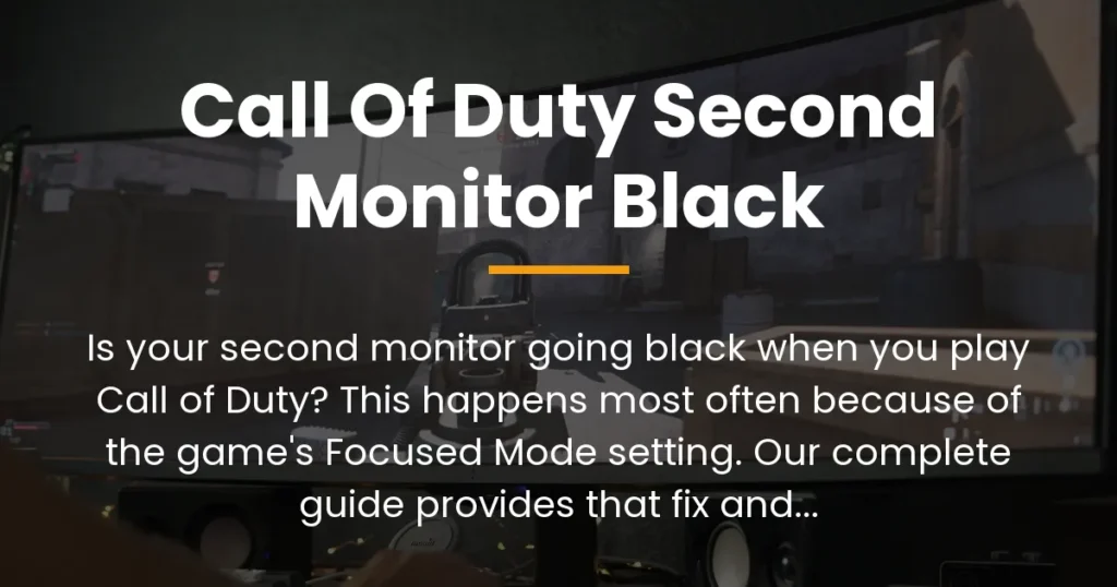 call of duty second monitor black