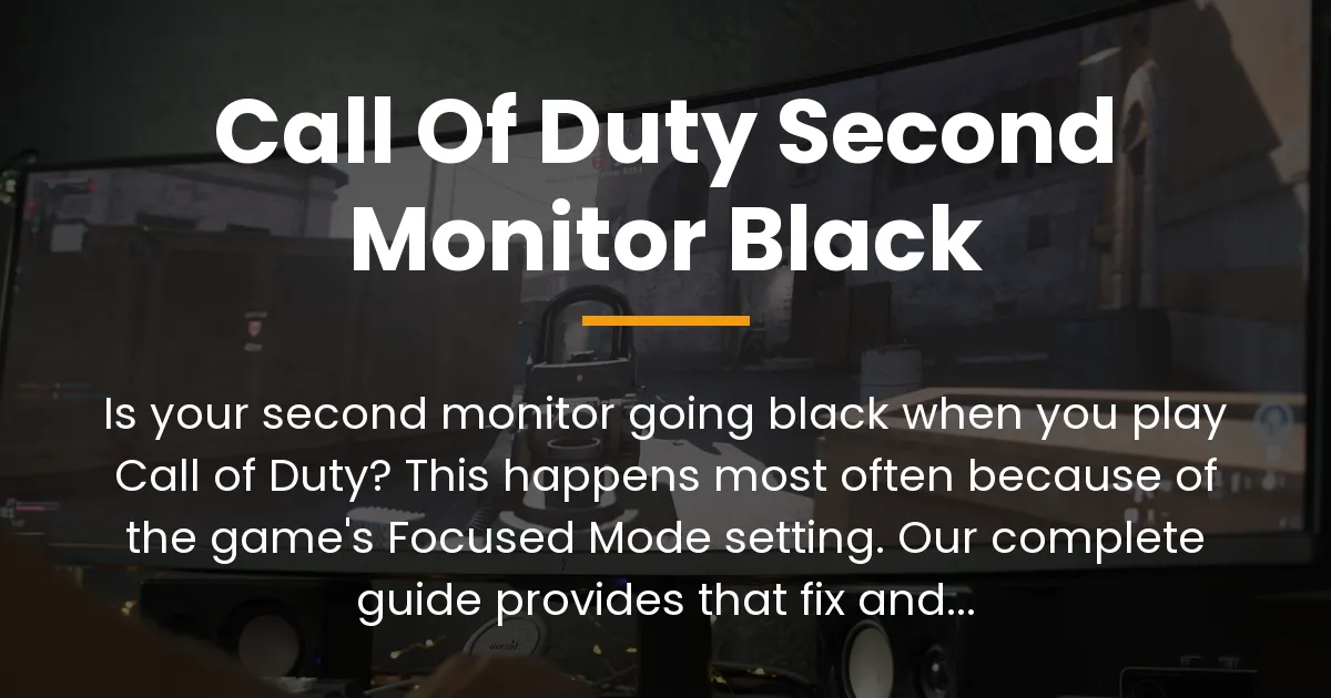 call of duty second monitor black
