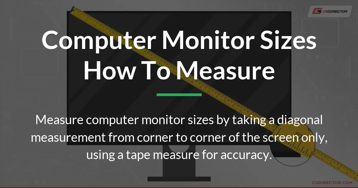 computer monitor sizes how to measure