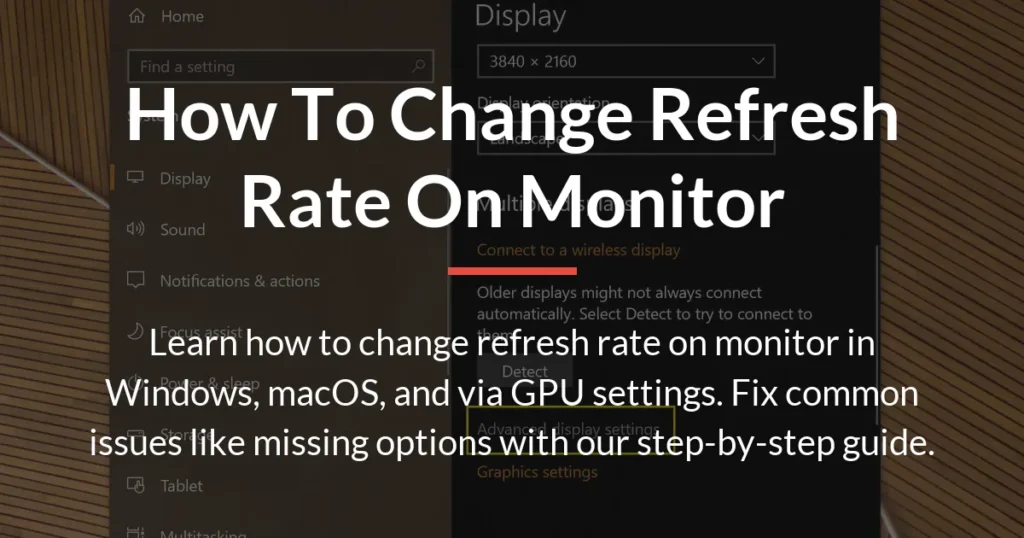 how to change refresh rate on monitor