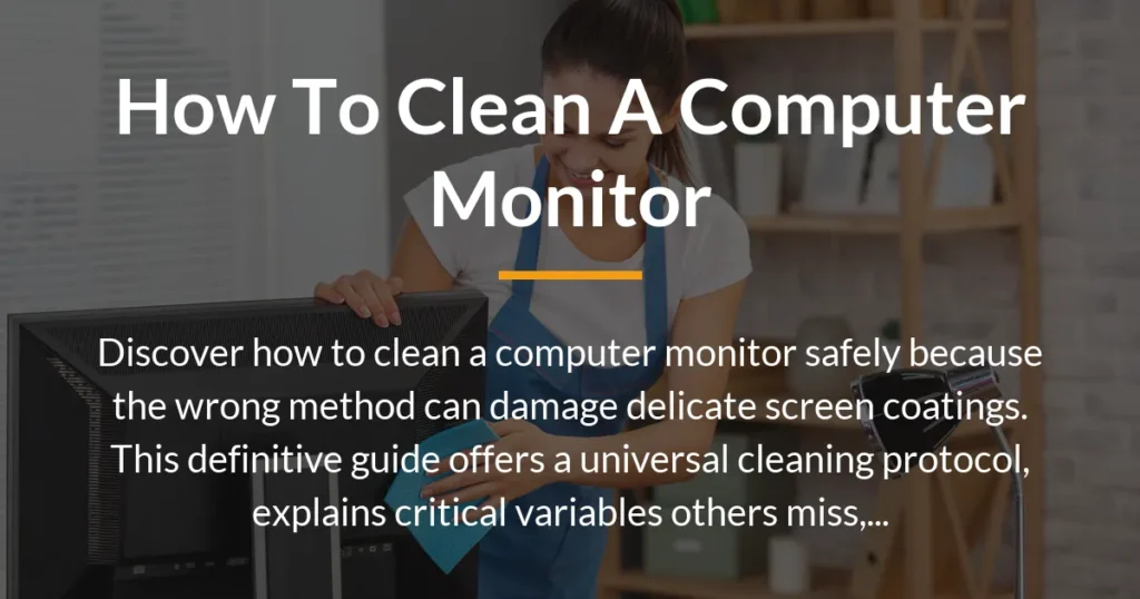how to clean a computer monitor