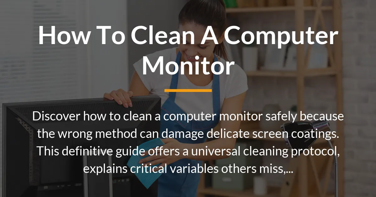 how to clean a computer monitor