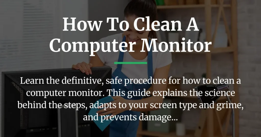 how to clean a computer monitor