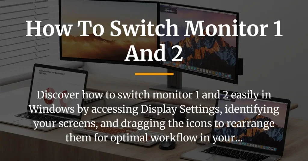 how to switch monitor 1 and 2