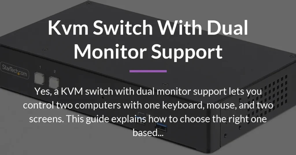 kvm switch with dual monitor support