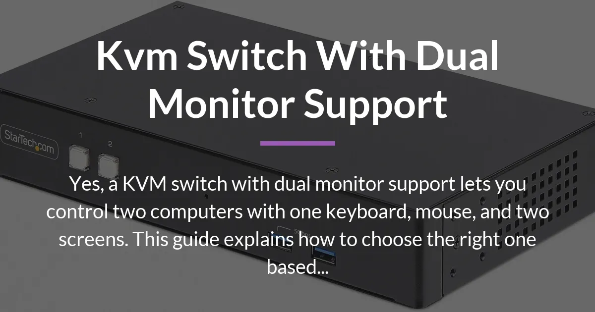 kvm switch with dual monitor support