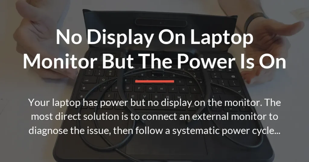 no display on laptop monitor but the power is on