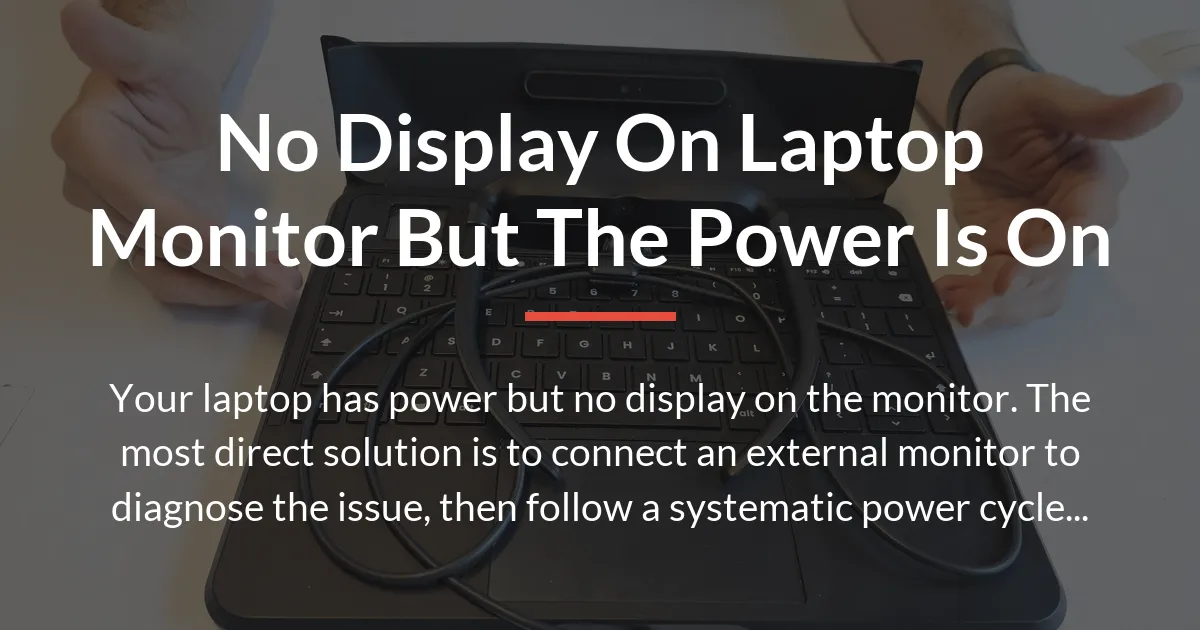 no display on laptop monitor but the power is on