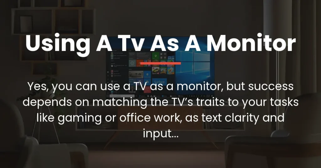using a tv as a monitor