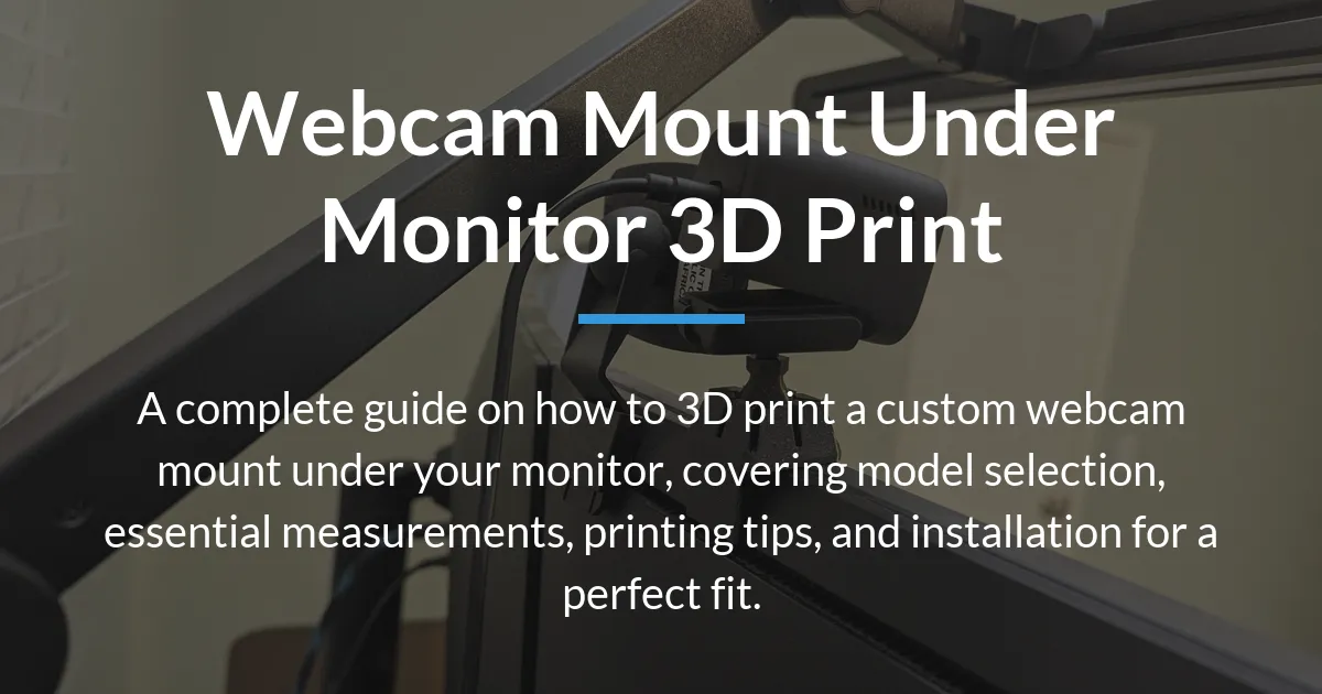 webcam mount under monitor 3d print