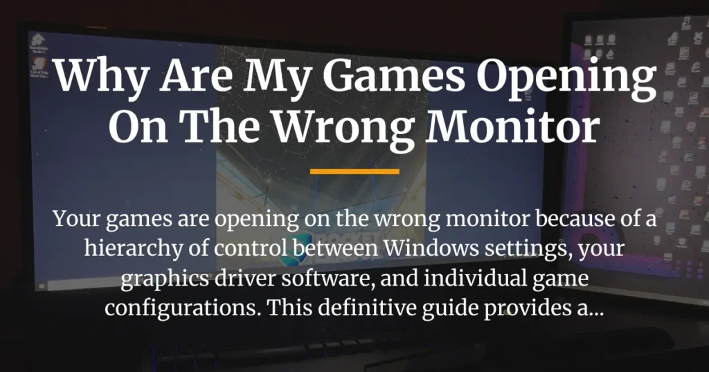 why are my games opening on the wrong monitor