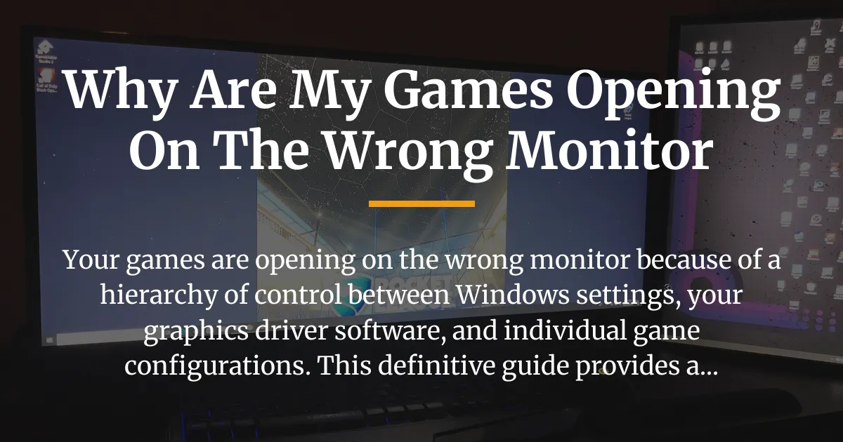 why are my games opening on the wrong monitor