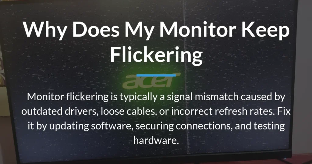 why does my monitor keep flickering