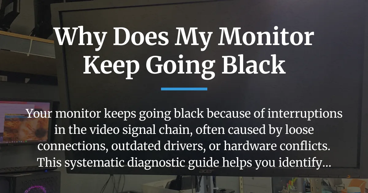 why does my monitor keep going black