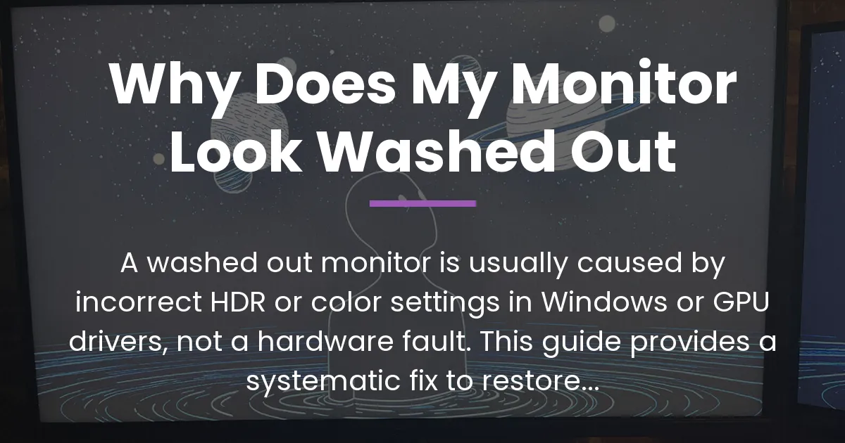 why does my monitor look washed out