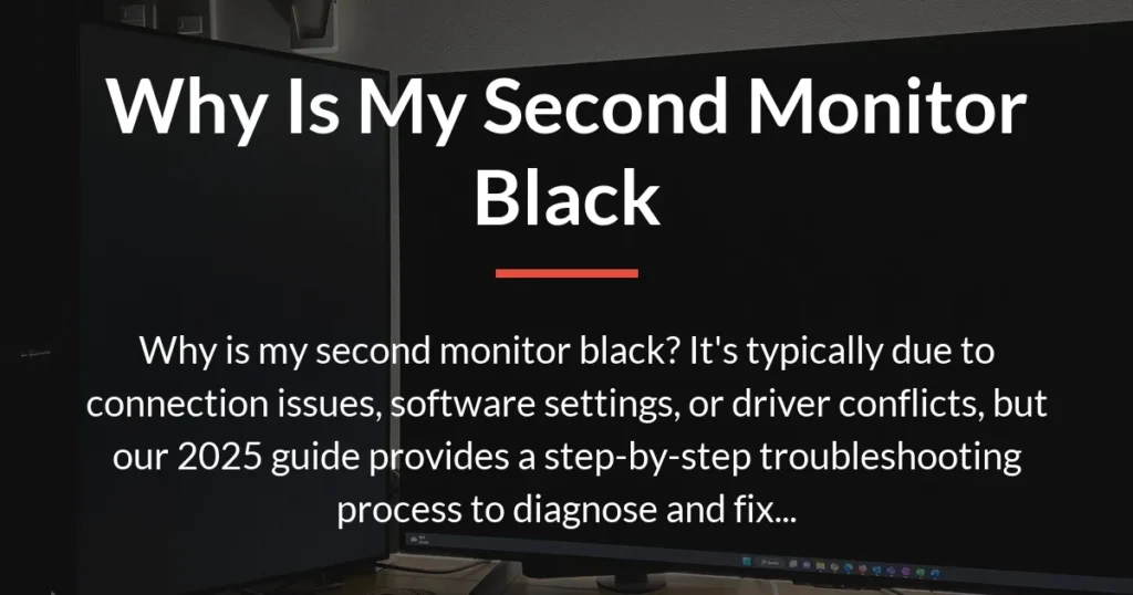 why is my second monitor black